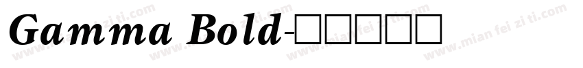 Gamma Bold字体转换